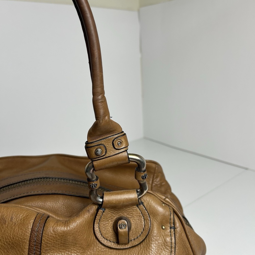 Vintage Juicy Couture Tan Brown Leather Shoulder Bag Y2K - Picture 7 of 16